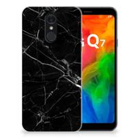 LG Q7 | TPU | Siliconen hoesje | Marmer Zwart - Origineel Cadeau Vader - thumbnail