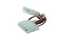 DIGITUS Interne Molex-stroomkabel - 4-pins Molex female naar 4-pins Molex male & 3-pins ventilatorconnector - 0,3 m - geschikt voor ventilatoren, harde schijven of optische drives - thumbnail