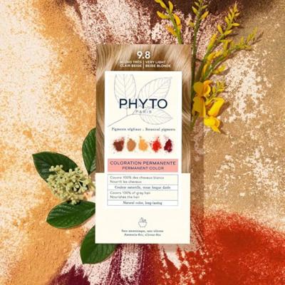 Phyto Phytocolor Permanent Color 9.8 BLOND TRES CLAIR BEIGE Haarverf 112 ml - thumbnail