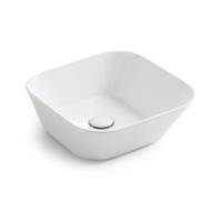 Waskom By Goof Mees Design Opbouw Wastafel Vierkant 42x42 cm Mat Wit By Goof - thumbnail