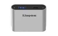 Kingston workflow usb minihub dockingstation (zilver/zwart, usb-c, usb-a) - thumbnail
