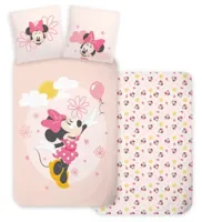Minnie Mouse peuterdekbedovertrek Balloon - 100 x 135 cm - Katoen - roze - thumbnail
