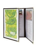 Menukaart Securit A4 3-delig voor 6 pagina&apos;s transparant 3 stuks - thumbnail