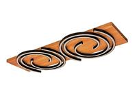 ECO-Light 9180-PL2 WO RIFIA LED-plafondlamp LED 25 W Hout, Zwart - thumbnail