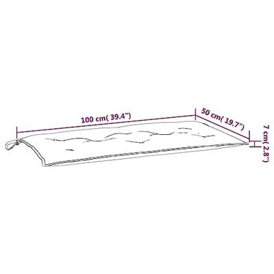 VidaXL Tuinbankkussens 2 st 100x50x7 cm oxford stof antracietkleurig