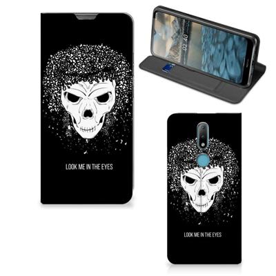Mobiel BookCase Nokia 2.4 Skull Hair Mobiel BookCase Nokia 2.4 Skull Hair