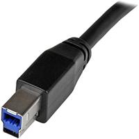 StarTech.com 10 m actieve USB 3.0 USB-A naar USB-B kabel - USB A naar USB B aansluitkabel - USB 3.1 Gen 1 (5 Gbit/s) - thumbnail
