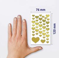 Avery av-53282 folie etiket z-design creative pakje a 2 vel gouden hartjes - thumbnail