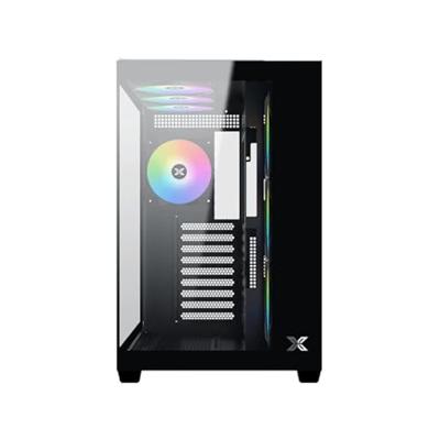 PC-behuizing - XIGMATEK - Aqua V AIR - Cube - ATX - Gehard glas - ARGB - Zwart