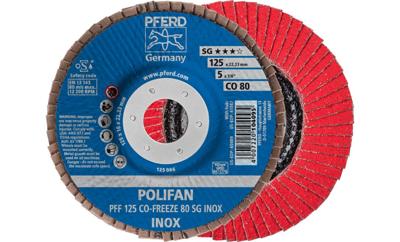 PFERD TOOLS 67612580 PFF 125 CO-FREEZE 80 SG INOX Lamellenschijf Diameter 125 mm Boordiameter 22.23 mm Legering op nikkelbasis, Superlegeringen op nikkel- of PFERD TOOLS 67612580 PFF 125 CO-FREEZE 80 SG INOX Lamellenschijf Diameter 125 mm Boordiameter 22.23 mm Legering op nikkelbasis, Superlegeringen op nikkel- of