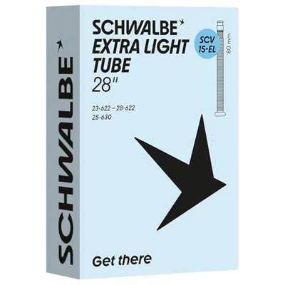 SCHWALBE binnenband scv15-el 23/28-622/630 80mm zwart