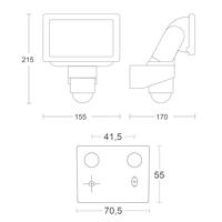 Steinel LED STRAHLER LS 150 S SW 052546 LED-buitenschijnwerper met bewegingsmelder Energielabel: E (A - G) 14.7 W Lichtkleur (naam): Neutraalwit - thumbnail