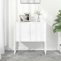 VidaXL Dressoir 75x35x75 cm staal wit - thumbnail