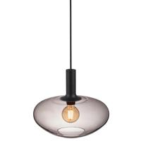 Zwarte hanglamp Nordlux &apos;Alton 35&apos; E27 fitting smokeglas 35 cm - thumbnail