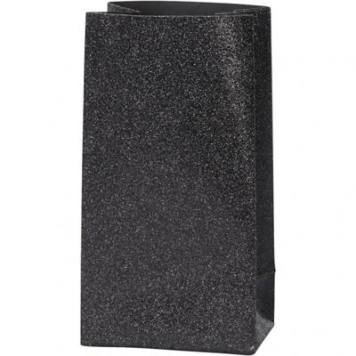 Vivi Gade Papieren zakken, h: 17 cm, afm 6x9 cm, 170 gr, zwart, 8 stuk/ 1 doos