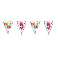 Folat BV Vlaggenlijn confetti 5 jaar, 10mtr. - thumbnail