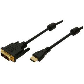 LogiLink CH0004 HDMI-kabel HDMI / DVI Adapterkabel HDMI-A-stekker, DVI-D 18+1-polige stekker 2.00 m Zwart