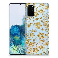 Samsung Galaxy S20 Plus | TPU Case | Gouden Bloemen - thumbnail