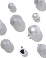 HEMA Kerstballen set zilver - 44 stuks (zilver) - thumbnail