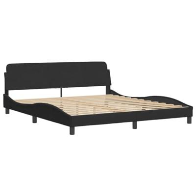 Bedframe zonder matras 180x200 cm fluweel zwart