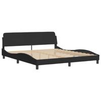 Bedframe zonder matras 180x200 cm fluweel zwart - thumbnail