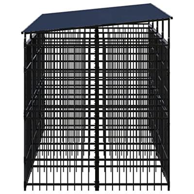 Hondenkennel met dak 7,37 m² staal