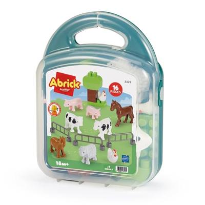 Abrick koffer met boerderijdieren - 16dlg.