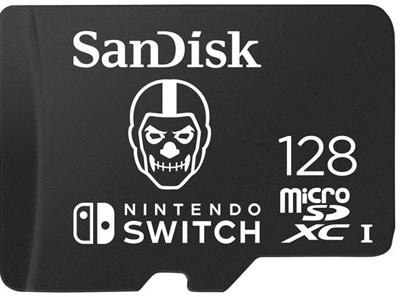 SanDisk microSDXC Extr 128GB (U3/UHS-I/CL.10/R100/W60) Fortnite, Skull Trooper microSDXC-kaart 128 GB UHS-I