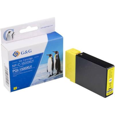 G&G Inktcartridge vervangt Canon PGI-1500Y XL Compatibel Geel NP-C-1500XLY/C 1C1500Y