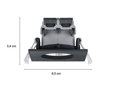 Trio Badkamer inbouwspotZagros met led vierkant zwart - 650610132