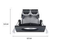 Trio Badkamer inbouwspotZagros met led vierkant zwart - 650610132 - thumbnail