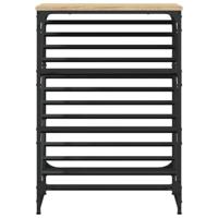 VidaXL Schoenenrek 60x30x85 cm bewerkt hout sonoma eikenkleurig - thumbnail