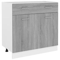 Onderkast met lade Lyon 80x46x81,5 cm bewerkt hout grijs sonoma - thumbnail