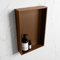 MONDIAZ EASY Nis 44,5x29,5cm in solid surface kleur Rust | Rust. 1 vak geschikt voor in- of opbouw - thumbnail