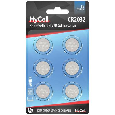 HyCell Knoopcel CR2032 3 V 6 stuk(s) 200 mAh Lithium CR2032