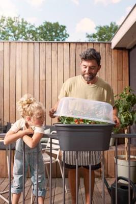 Elho green basics balcony grow set 55 living black