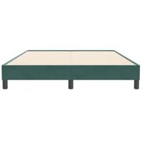 Boxspring zonder matras fluweel donkergroen 140x210 cm - thumbnail