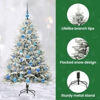 VidaXL Artificial pre-lit kerstboom met ballenset groen 150 cm - thumbnail