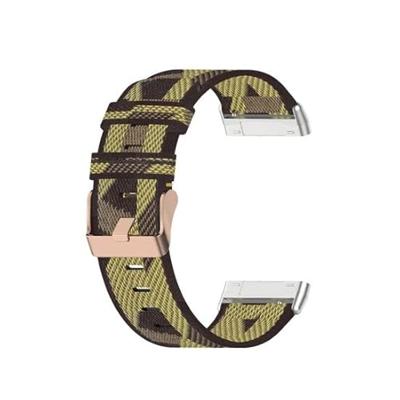 Fitbit Versa 3/4 & Sense 1/2 Canvas nylon bandje - Geel Fitbit Versa 3/4 & Sense 1/2 Canvas nylon bandje - Geel