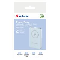Verbatim Charge n Go Magnetic Wireless Powerbank 10000 mAh Fast Charge, Quick Charge 3.0, USB PD 3.0, Adaptive Fast Charge LiPo USB-C Blauw - thumbnail