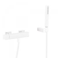 Douchemengkraan Tres Cuadro Exclusive Opbouw Vierkant met Handdoucheset Mat Wit - thumbnail