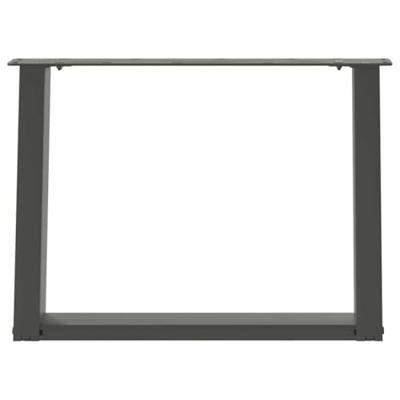 Salontafelpoten 2 st U-vormig 60x(42-43) cm staal antraciet Salontafelpoten 2 st U-vormig 60x(42-43) cm staal antraciet