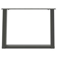 Salontafelpoten 2 st U-vormig 60x(42-43) cm staal antraciet - thumbnail