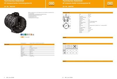 OBO Bettermann 2003702 Apparaat-verbindingsdoos (Ø x d) 60 mm x 66 mm 25 stuk(s)