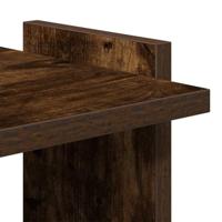 Boekenkast 3-laags 60x30x120 cm bewerkt hout gerookt eikenkleur - thumbnail