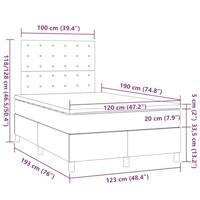 Boxspring met matras fluweel donkergroen 120x190 cm - thumbnail