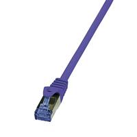 LogiLink CQ304VS RJ45 Netwerkkabel, patchkabel CAT 6A S/FTP 1.50 m Violet Vlambestendig, Halogeenvrij, Snagless 1 stuk(s) - thumbnail