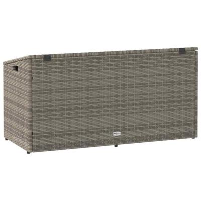 Tuinbox 110x50x58 cm poly rattan grijs