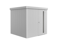 Biohort Neo 2B metalen tuinhuis enkele deur zilver 236x236 cm - thumbnail