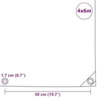 Dekzeil 650 g/m 4x6 m wit - thumbnail